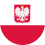 Polish flag with the national coat of arms